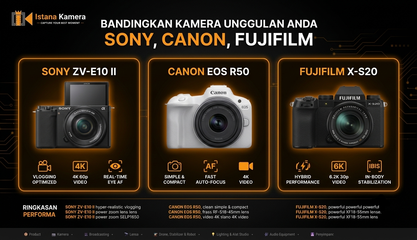 3 Kamera Terbaik Pilihan Content Creator - Canon EOS R50